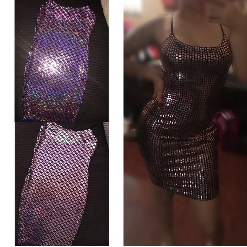 Purple holographic dress